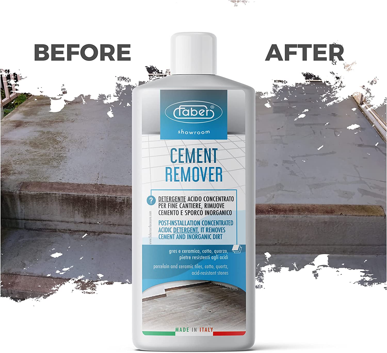 FABER Cement Remover for Tiles Fast Acting Grout Haze Remover