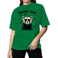 thumbnail image 2 of St. Patrick's Day Irish-Ish Cool Dog with Shamrocks Women's T-shirt, 2 of 3
