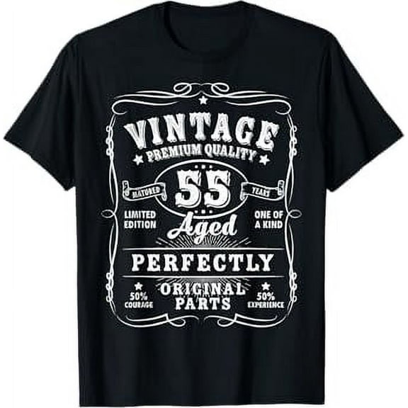 Vintage 55th Birthday Decorations Men Gag Funny 55 Birthday T-Shirt