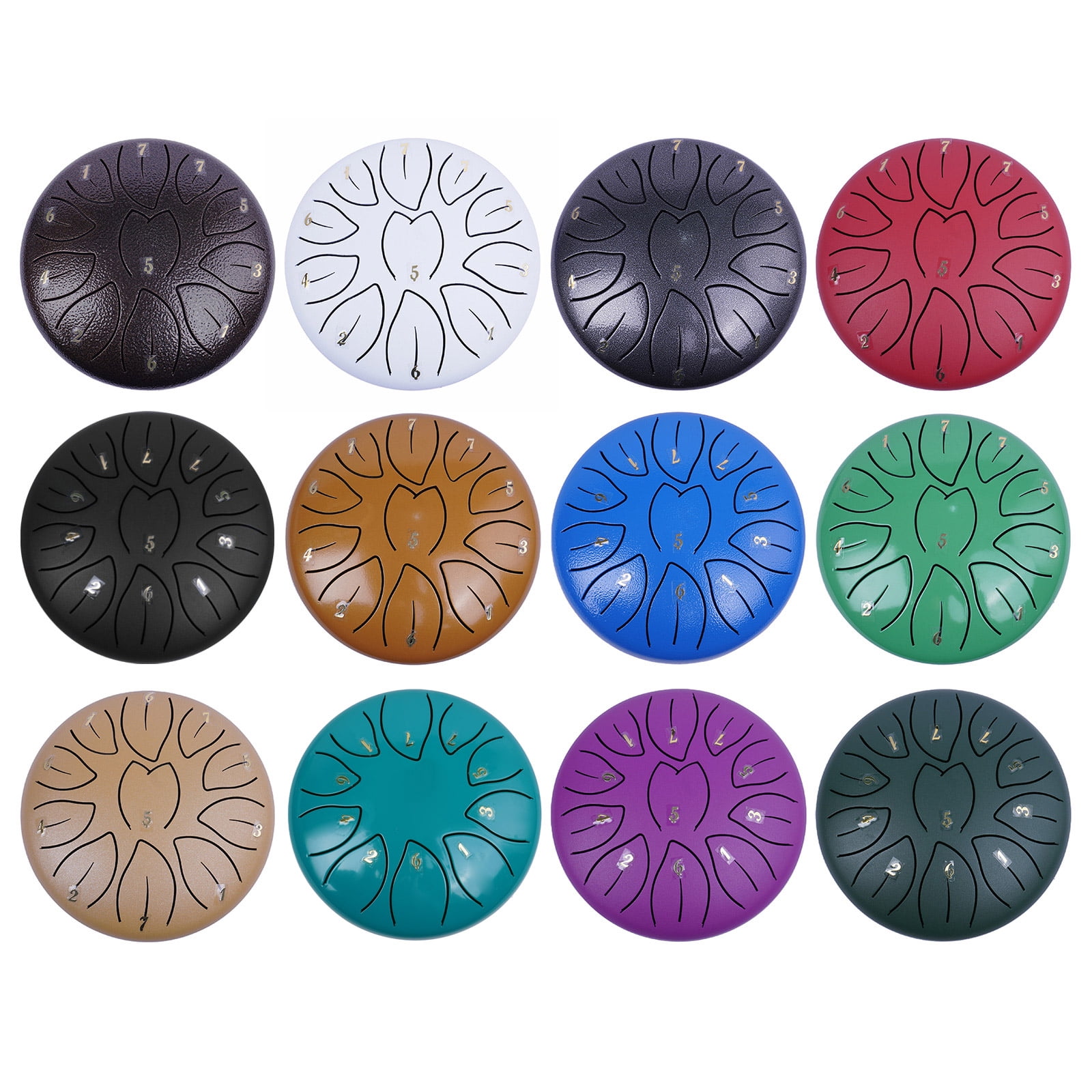 11 Tone Small Steel Tongue Drum Percussions Instrument Handpans Drum Ethereal Drum for Meditations Healing Concert Yoga