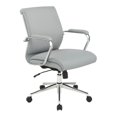 thumbnail image 1 of Mid Back Manager's Chair with Dillon Steel Gray Fabric and Chrome Base, 1 of 8
