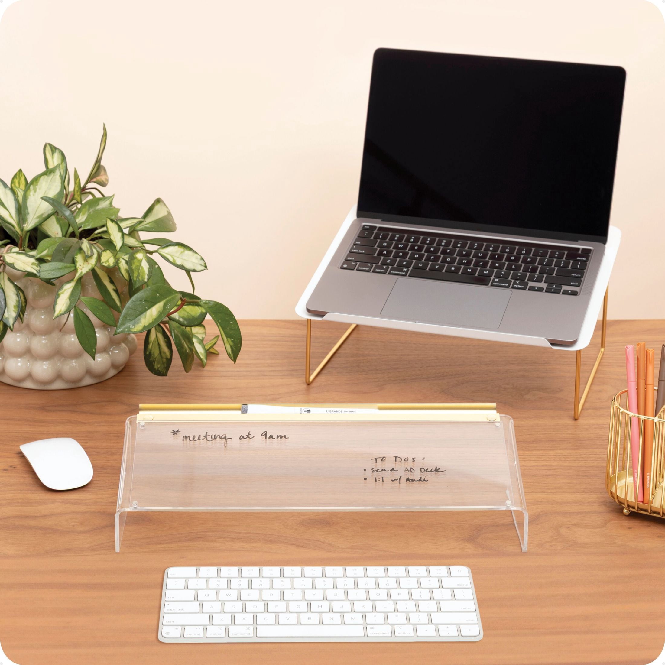 U Brands Acrylic Dry Erase Keyboard Valet, 3.54 x 14.75 x 5.9 in, Freestanding