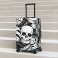 thumbnail image 3 of Wukai Skull and palm leaves Elastic Luggage Cover: Personalized Protection for Your Suitcase - Fits 19~29-inch, Washable & Durable Travel Companion-, 3 of 8