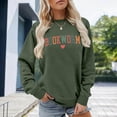 thumbnail image 2 of Letter Print Women's Sweatshirt Bookworm Long Sleeve Crewneck Loose Fit Spring Trendy Pullover Sweater, 2 of 5