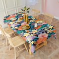 thumbnail image 2 of Pioneer Flower Floral Print Pattern Rectangle Tablecloth 60"x120",Waterproof Polyester Rectangle Table Cloth, Wipeable Spillproof Polyester Tablecloth for Dining, Camping, Indoor and Outdoor, 2 of 6