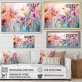 thumbnail image 4 of Designart "Multicolor Floral Euphony I" Abstract Botanicals Floater Framed Canvas Print, 4 of 7