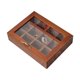 thumbnail image 3 of 2X Soporte de Madera para Bolsas de Té, 12 Rejillas, Paquetes de Azúcar, Bolsas de , Estuche de Almacenamiento, Cajas para Bolsas de Café Instantáneo con Tapa Transparente, 3 of 5