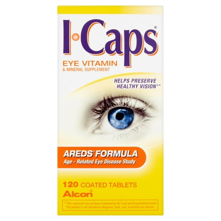 Alcon I CAPS Eye vitamines et suppléments minéraux comprimés enrobés, 120 count