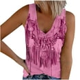 thumbnail image 2 of Sakmal Sleeveless Tees for Women V-Neck Ethnic Vintage Shirts Going Out Tops, 2 of 5
