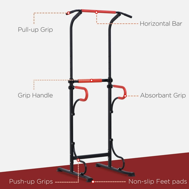 Soozier Power Tower Pull Up Bar Dip Station for Home Office Gym Multi Function Workout Equipment Walmart