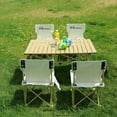 thumbnail image 3 of Vobor Outdoor Folding Table and Chair Set Portable Camping Picnic Table (1 Square Table and 4 Chairs), 3 of 11