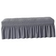 thumbnail image 4 of VONKY Long Bench Cover Bench Seat Furniture Protector for Living Room Hotel Decor Gray, 4 of 8