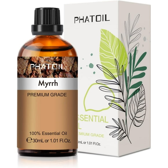 SHILIU-1.01FL.OZ Myrrh Essential Oil, Pure Myrrh Oils for Diffuser, DIY Candle and Scented Products Making, 30ml Large Bottle Gift for Friends