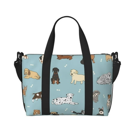 Travel Duffle Bag Dog Pets Travel Tote Bags Carry on Luggage Waterproof Weekender Bags with Top Handle Adjustable Shoulde Strap for Travel Gym