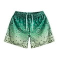 thumbnail image 2 of Mens Shorts Sports Summer New Casual Bermuda Fitness Basketball Printed Shorts Green M, 2 of 3