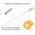 thumbnail image 4 of 20Pcs 25G Agujas de dispensación con Luer Lock, Tubo de aguja de pegamento de acero flexible de 4" color naranja, 4 of 6