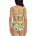 thumbnail image 3 of Daiia Vegetables2 Women's Bikini Set Two Piece Swimsuit High Waisted Bikini Adjustable Straps Bikini Perfect for Beach, Pool, and Summer Vacation-Medium, 3 of 9