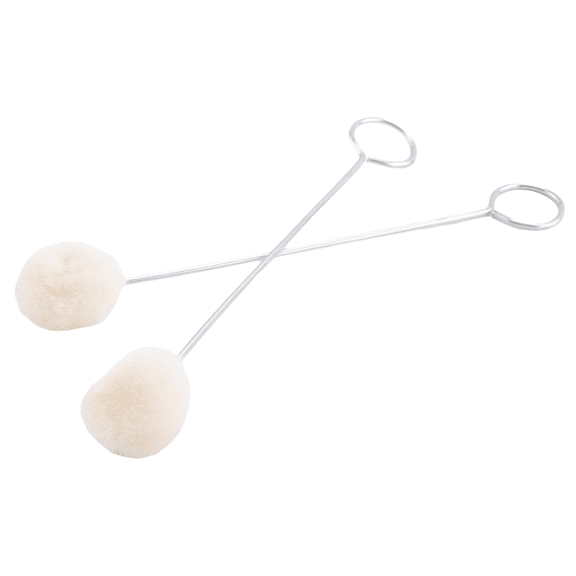 2025 New! 50 Pieces Wool Daubers Ball Brush Leather Dye Dauber Dyeing Applicator with Metal Handle for DIY Crafts Projects