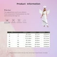 thumbnail image 7 of Haitryli Womens Angel Costume 3 Piece One Shoulder Maxi Dress with Feather Wings and Headwear White 4XL, 7 of 7