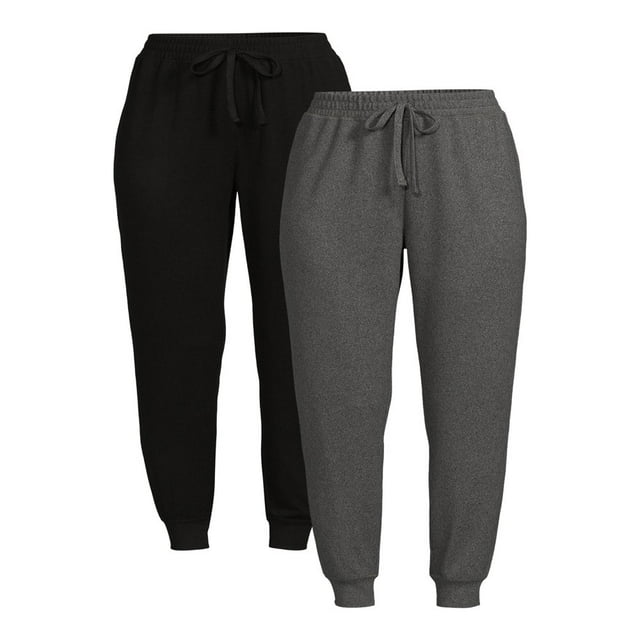 JUNWELL Women‘s Super Soft Hacci Knit Jogger Pants 27.5” Inseam 2-Pack Sizes XS-XXL