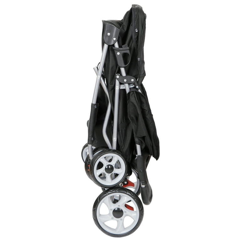 ZENY 4-Wheel Foldable Pet Stroller, Black, Up to 30 lbs photo 3