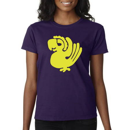 Trendy USA 817 - Women's T-Shirt Legends Hidden Temple LOTHT [Purple Parrots] XS Purple