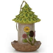 VP Home Decorative Hand-Painted Feathered Feeder Birdhouse"".