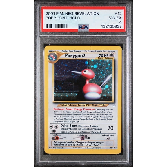 2001 Pokemon Neo Revelation Holo Porygon2 #12 PSA 4