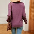 thumbnail image 5 of Yuzhih Long Sleeve Shirts for Women Dressy V Neck Casual Blouse Basic Loose Tunic Tops Trendy Soft Fall Tops, 5 of 6
