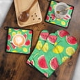 thumbnail image 5 of Watermelon and Lemon Kitchen Oven Mitt and Pot Holder Sets 4 Pcs for Baking, Cooking and Grilling, Heat Resistant Up To 392 °F, 5 of 7