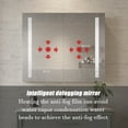 thumbnail image 4 of 36x30 inch Bathroom Medicine Cabinet with Mirror, Recessed or Wall Mounted Aluminium Large Storage Vanity Mirror Cabinet, Anti-Fog Adjustable LED Lights, 4 of 9