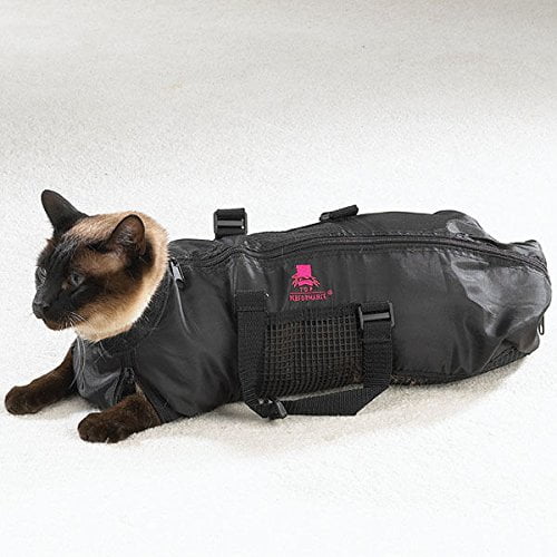 Heavy Duty Mesh Cat Grooming Bathing Restraint Bag 3 Sizes & Vet Sets Available(Small)
