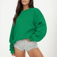 thumbnail image 2 of Vedolay Womens Clothes Plus Oversized V-Neck Long Sleeve Pocket Green,M, 2 of 5