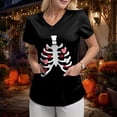 thumbnail image 5 of Godom V Neck Fall Shirts for Women Graphic T Shirts Cute Halloween Tee Tops, 5 of 7