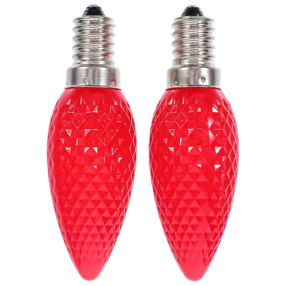 BRIGHTFUFU 2 uds. Bombilla Led tipo vela con casquillo E14, bombilla Led de candelabro de colores, bombilla navideña de repuesto para decoración navideña y navideña