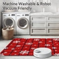 thumbnail image 5 of ODIKA 8'x10' Machine Washable Non-Slip Area Rug, Snowy Wonderland Jolly Checkered Seasonal Hearth High Traffic Rug, Red, 651631, 5 of 5