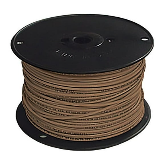 Southwire THHN Building Wire, Copper, 14 AWG, 1C, Brown, Solid, 500 ft 11586501
