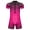 Hot Pink, variant on TTAO Mens Swim Leotard Gradient Half Zip Shorty Wetsuit Rash Guard Jumpsuit Short Sleeve Boyshorts Beachwear Surfing Diving Bathing Black S