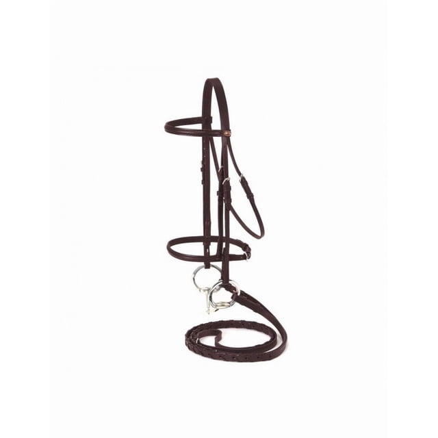 SilverFox Bride Surélevée Snaffle Brun Poney