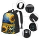 thumbnail image 2 of Easygdp Starry Sky Sunflower Mochila de Gran Capacidad Minimalista Ideal para Escuela, Viajes y Uso Diario, 2 of 6