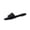 Womens Sandal - Black, variant on Slide Sandals for Women Open Toe Flat Slides Smooth Velvet Single Band Slip On Shoes Minimalist Low Profile Footbed Sandals for Indoor Outdoor Lounge