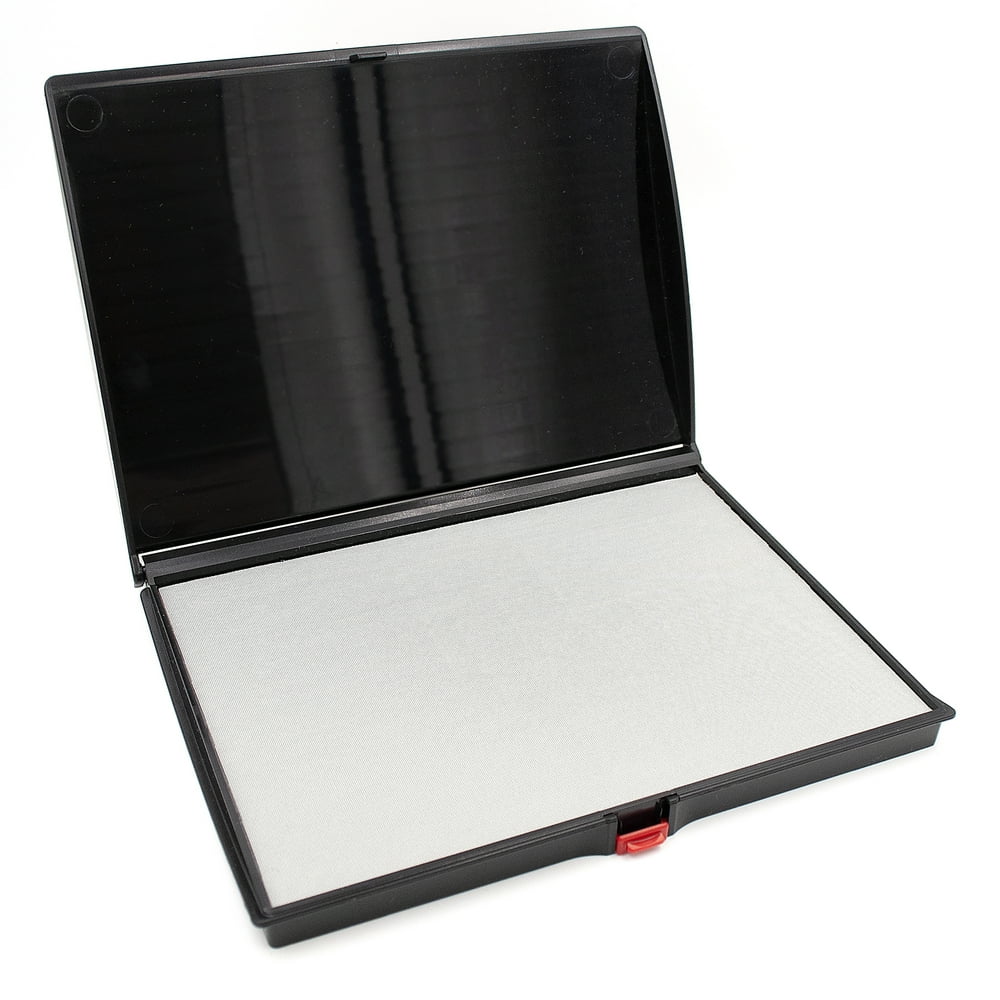 Shiny Large Dry Stamp Pad, Felt Pad, Ready for Inking, Plastic Cover