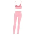 thumbnail image 2 of Conjunto de polainas y pantalones con sujetador deportivo para mujer, ropa de yoga, traje de entrenamiento físico (rosa XL), 2 of 8
