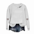 thumbnail image 5 of Valentines Shirt Women Heart/Love T-Shirts Crew Neck Long Sleeve Tops Cute Graphic Sweatshirts Valentine Shirt for Women, 5 of 6