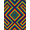 Multicolor Rainbow, Pattern 16, variant on ODIKA 8'x10' Washable Area Rug Non-Shedding, Easy Care, Vibrant Lgbt With Repeating Bands And Symmetrical Edge Detail for King Size Bedroom Under Bed, Master Suite