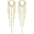 thumbnail image 1 of Gold Hanging Earrings, Women's Long Earrings, 925 Silver Long Tassel Earrings, 1 of 5