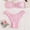 Pink, variant on Women's Strapless Glitter Bikini Set Shiny Sequin Bandeau & High Cut Bottom Two-Piece Swimsuit