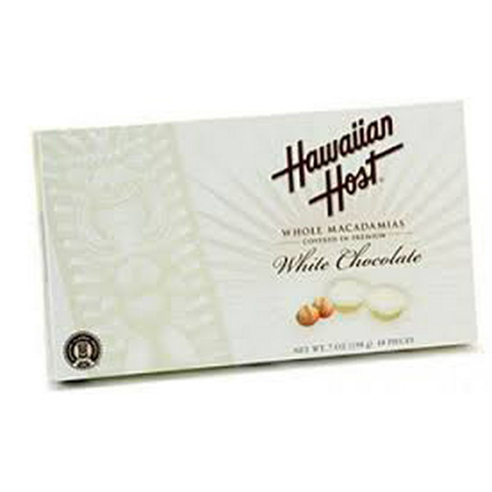 Hawaiian Host White Chocolate Covered Whole Macadamia Nuts, 3.5 Oz.