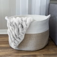 thumbnail image 2 of Home-Complete Extra-Large Rope Basket for Laundry, Blankets, and Toys, Natural, 2 of 8