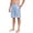 Blue, variant on Men's Soft Silk Boxers Luxury Mulberry Silk Underwear, Smooth Loungewear Satin Sleep Shorts 11" Inseam Pajama Bottom with Pockets for Home and Nightwear Size M-5XL White